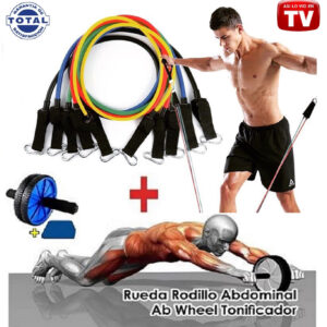 Inicio combo fitness rueda + bandas elasticas