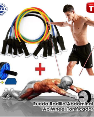 Inicio combo fitness rueda + bandas elasticas