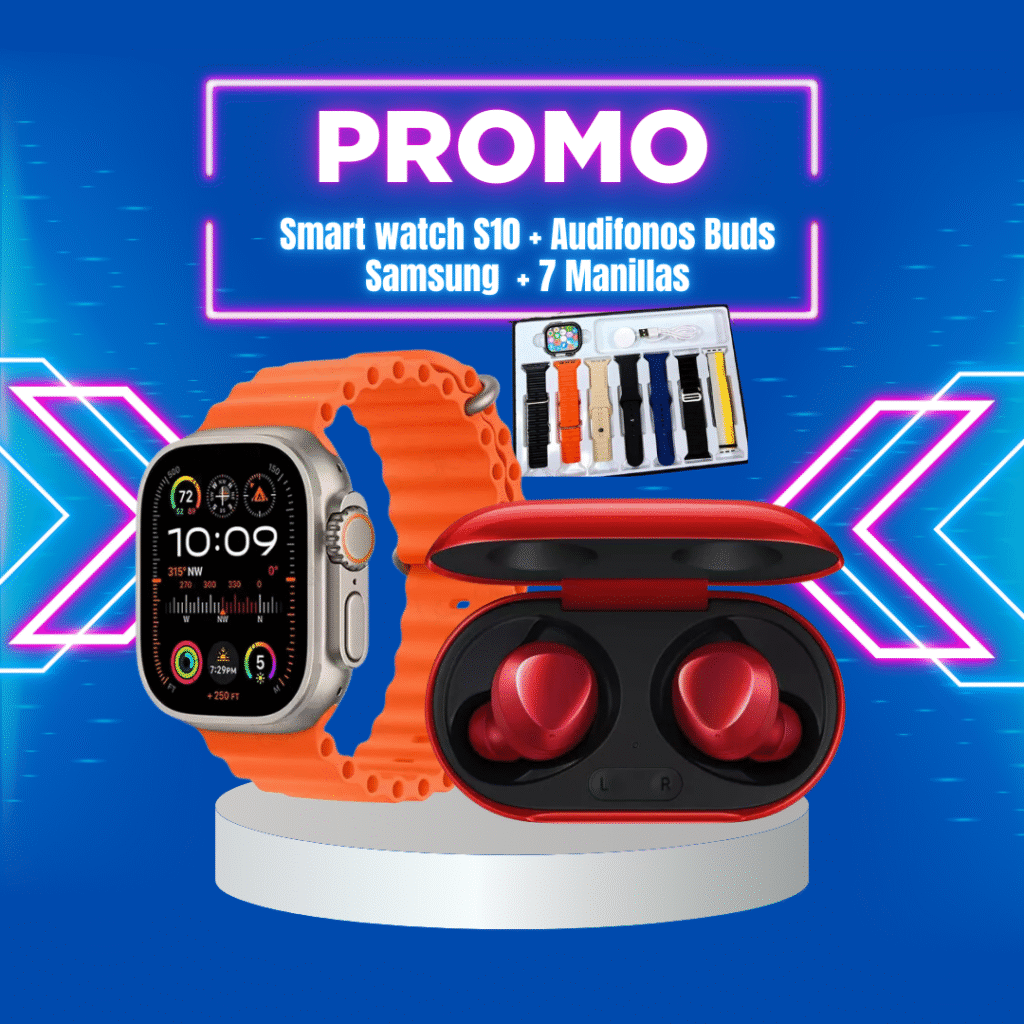 smart watch s10+audifonos buds samsung p