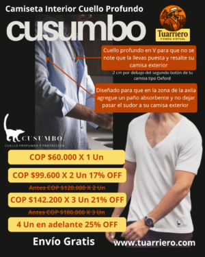 Inicio camiseta interior cuello profundo