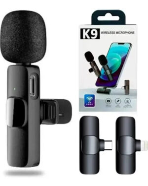 Inicio microfono de solapa inalambrico k9